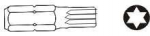 Jonnesway Torx T20 bitas, 10mm tvirtinimas, 75mm ilgis