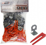 Awtools AW30363 plytelių i&scaron;lyginimo 50 plei&scaron;tų ir 50 spaustukų. (AW30363)