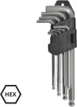 Awtools Imbusinių raktų rinkinys su rutuliu 1,5-10mm, 9 vnt.