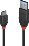 USB 3.1 tipo A&ndash;C 3A kabelis &ndash; Juoda linija &ndash; 1,5 m &ndash; LINDY