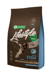 Nature's Protection Lifestyle suaugusių sterilizuotų kačių begrūdis sausas pa&scaron;aras su balta žuvimi, 1,5 kg