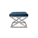 Pouffe Capraz - Silver, Navy Blue