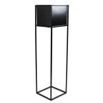 Modernus stovas su indu gėlių vazonui HowHomely, 90 cm, juodas