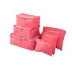 Lagaminų krep&scaron;ių dėklas Packing Cubes, 6 dalys, Raudona