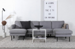 U formos kampinė sofa Zoom, 250x47 cm, pilka