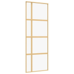 Stumdomos durys auksinės 76x205cm stiklas ir aliuminis 155190