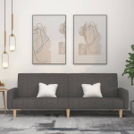 Dvivietė sofa-lova, tamsiai pilkos spalvos, audinys