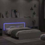 Lovos rėmas su galvūgaliu ir led, baltos spalvos, 160x200cm