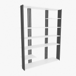 Knygų lentyna Kalune Design Jenny 875ZNA4520, balta/juoda