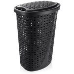 Skalbinių krep&scaron;ys plastikinis, Skalbinių krep&scaron;ys plastikinis juoda 45 l
