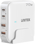 Įkroviklis - UNITEK P1228AWH01-EU 70W 2x USB-C 2x USB-A Baltas