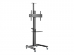 TV laikiklis Monitora stiprinājums Gembird Aluminum TV Floor Stand  with Caster Wheels Black