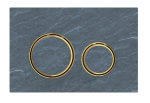 Geberit Sigma21 vandens nuleidimo mygtukas, Mustang Slate/brass, 115.652.JM.1