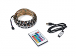 5V 5 m LED juostų rinkinys - RGB + USB valdiklis su IR nuotolinio valdymo pulteliu televizoriaus ap&scaron;vietimui