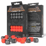 Kauliukų rinkinys Fortress Compact D6: Black & Red Q-workshop