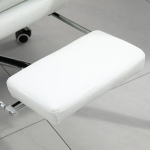 Biuro kėdė su atlo&scaron;imo funkcija, ergonomi&scaron;kai reguliuojamas auk&scaron;tis, su atrama kojoms, pamink&scaron;tinta, atlaiko iki 135 kg svorį, 66 x 72 x 122&ndash;130 cm, balta