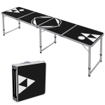 Sulankstomas stovyklavimo stalas 240 x 60 cm - juodas