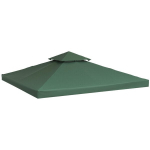 Pavilion 3x3m atsarginis stogas, atsparus vandeniui Paviljono stogas metaliniam paviljonui Paviljono atsarginis stogas Sodo paviljonas &Scaron;ventinis palapinė Sodo palapinė Poliesteris Tamsiai žalia