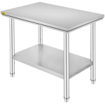 Virtuvinis darbo stalas Vevor,80x60x90cm, sidabrinis