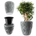 Vazonas Vazonas su įdėklu, pilkas dangtelis, 32,5 cm