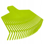 Sodo lapų grėblys, žalios plastikinės letenos be rankenos