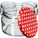 50 x Jar 250 ml Stikliniai indeliai konservams Medus + dangteliai Fi82