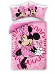 DISNEY - MINNIE - Patalynės komplektas, 140x200 cm, 2 dalys, Medvilninė patalynė 140x200 Minnie Mouse Disney