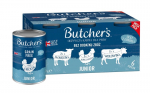 Butcher's Original Junior Mega pack mix su pauk&scaron;tiena, jautiena, aviena, 6x400 g