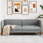 Trivietė sofa, &scaron;viesiai pilkos spalvos, audinys
