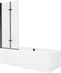Vonia Mexen Cube su apdaila ir stiklo sienele, 180x80 cm + 80 cm (II)