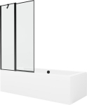 Vonia Mexen Cube su apdaila ir stiklo sienele, 170x80 cm + 100 cm