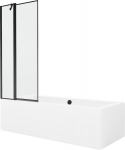 Vonia Mexen Cube su apdaila ir stiklo sienele, 180x80 cm + 80 cm