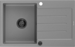 Granitinė virtuvinė plautuvė Mexen Bruno su sifonu, Grey/Black
