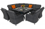 Lauko baldų komplektas Windsor Corner, Grey / Grey Melange