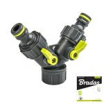 Čiaupo adapteris 3/4" su vožtuvais Bradas LIME LINE