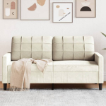 Dvivietė sofa, kreminės spalvos, 140cm, aksomas
