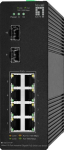 LevelOne IGS-2110P L2 Valdomas Gigabit Ethernet Komutator, 8 Prievadų, PoE Palaikymas, DC/PoE Maitinimas, Juoda