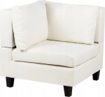 Beliani moderni kreminės spalvos kampinė audinio sofa be miego funkcijos