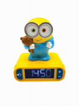 Skaitmeninis žadintuvas su naktine lempute ir Minionų garsais