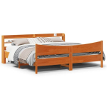 Lovos rėmas su galvūgaliu, va&scaron;ko rudas, 180x200cm, pu&scaron;is