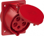 Kampas 32a 5p 400v raudonas Ip44 Twist elektros lizdas