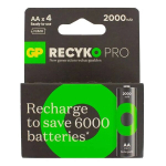 GP ReCyko Pro AA (R6) įkraunamos baterijos 2000 mAh, 4 vnt.