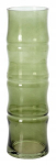 Žalia dekoratyvinė stiklo vaza gėlėms 31 x 9 cm