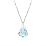 Sidabrinis kaklo papuo&scaron;alas moterims DiamondSky &bdquo;Baroque V (Aurora Borealis)&ldquo; su Swarovski kristalais DS01K746