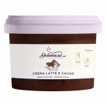 Tepamas pieninio &scaron;okolado ir kakavos kremas be glitimo Dolcincasa, 500 g