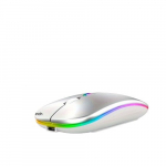 Belaidė kompiuterio pelė su RGB ap&scaron;vietimu, balta