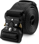 Vyri&scaron;ki diržai, taktinis greitai atsegamas nailoninis diržas, unisex karinio stiliaus, Black