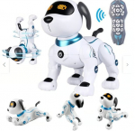 Interaktyvus &scaron;okantis &scaron;uniukas su nuotolinio valdymo pultu , baltas