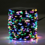 LED Kalėdų diodų girlianda 100m ant metalinio laido DEW DROP su nuotoliniu valdymu, 1000LED, daugiavarianti, IP44