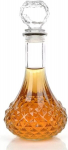 Provance dekoratyvinis stiklinis grafinas viskiui, konjakui, &scaron;koti&scaron;kam viskiui, brendžiui, cheresui, 800 ml, 26 x 13 x 13 cm su stikliniu kam&scaron;čiu